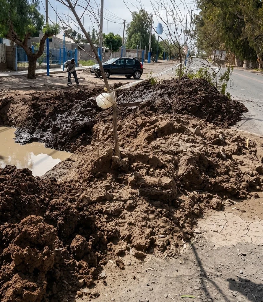 Vecinos molestos en barrio Taranto por el acceso a sus hogares Chacritas - 9 de Julio